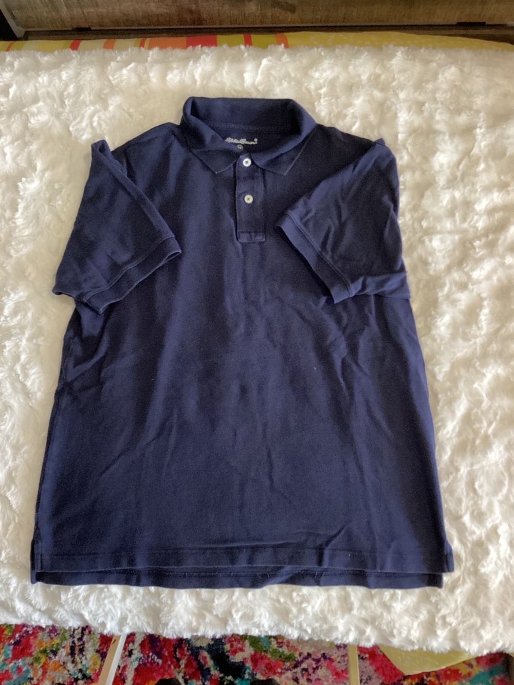 Eddie Bauer Men’s Polo Shirt, Size M, Navy Blue